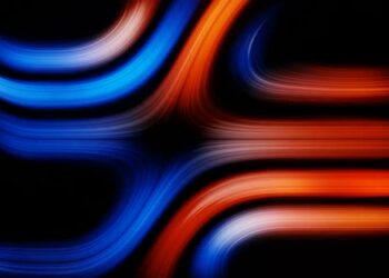 VideoHive Orange And Blue Abstract Particle Motion Background Vj Loop In HD 47574159
