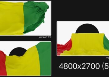 VideoHive Pack Of Guinea Flag On Alpha 47467069