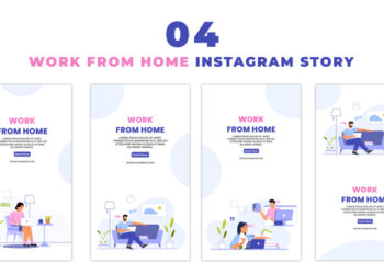 VideoHive Premium Vector Work from Home Instagram Story 47395472