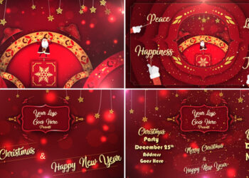 VideoHive Red Christmas NewYear Natal Wish And Party Invitation 41855874