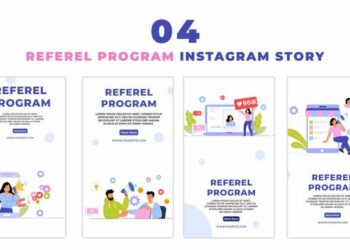 VideoHive Referral Program and Affiliate Marketing Flat Vector Instagram Story 47438939