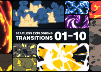 VideoHive Seamless Explosions Transitions for After Effects 46868067