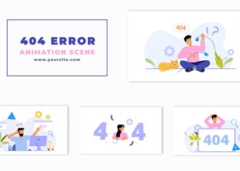VideoHive Server 404 Error Animation Scene 47249190