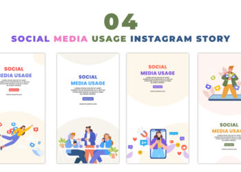 VideoHive Social Media Influencers Flat Character Instagram Story 47393403