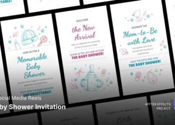 VideoHive Social Media Reels - Baby Shower Invitation After Effects Template 47405228