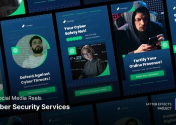 VideoHive Social Media Reels - Cyber Security Services After Effects Template 47637854