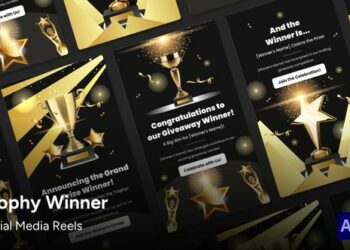 VideoHive Social Media Reels - Winner Trophy After Effects Template 47146295