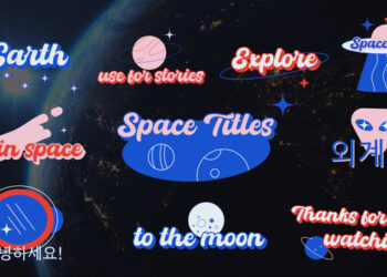 VideoHive Space Sticker Titles for After Effects 47602841