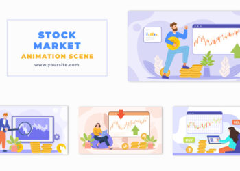 VideoHive Stock Buy and Sell Flat Character Animation Scene 47494548