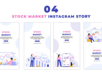 VideoHive Stock Market 2d Character Instagram Story 47395562