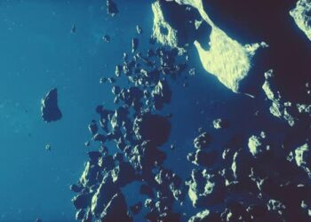 VideoHive Treacherous Field of Perilous Space Rocks in the Midst of a Cosmic Mist 47592846