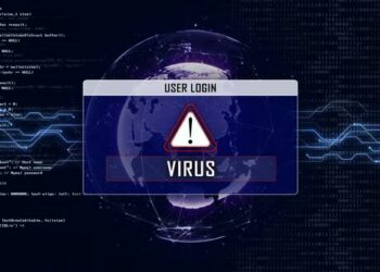 VideoHive Virus Text and User Login Interface, Loop 47609993