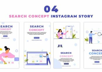 VideoHive Web Searching Concept Flat Vector Instagram Story 47439494
