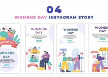 VideoHive World Women's Day Creative Flat Character Instagram Story 47441536