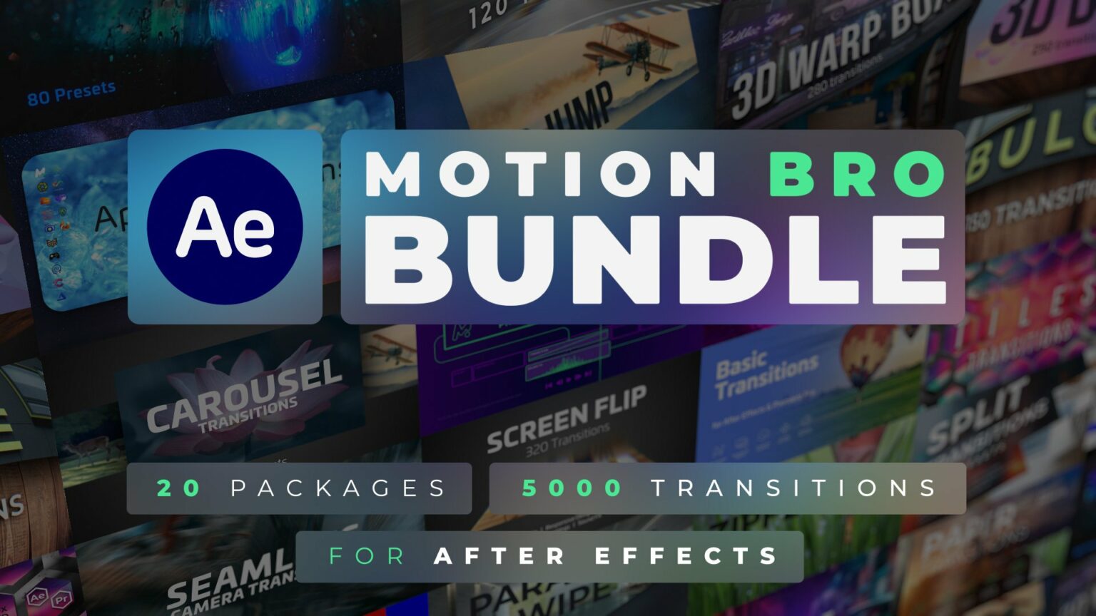 Motion Bro 4 Bundle for After Effects 5000 Transitions The Biggest