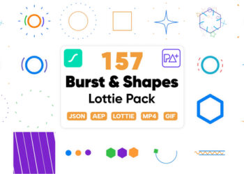 VideoHive 157 Bursts & Shapes Lottie Pack 47706880