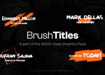 VideoHive 20 Brush Titles 47490617