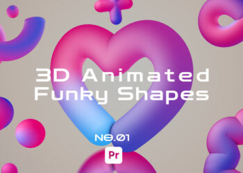VideoHive 3D Animated Funky Shapes For premiere pro 47057248