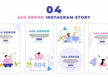 VideoHive 404 Error Facing Premium Vector Instagram Story 47455491