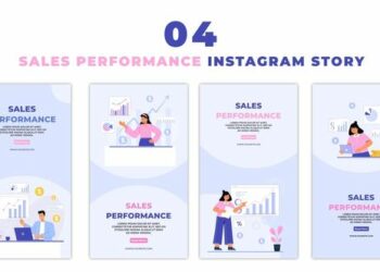 VideoHive Analyzing Sales Performance on Dashboard Vector Instagram Story 47450281