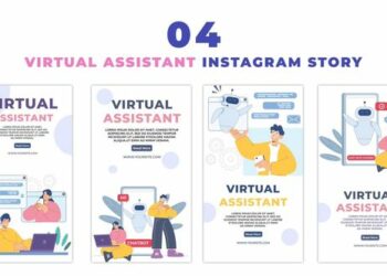 VideoHive Animated Virtual Assistant User Vector Instagram Story 47470340