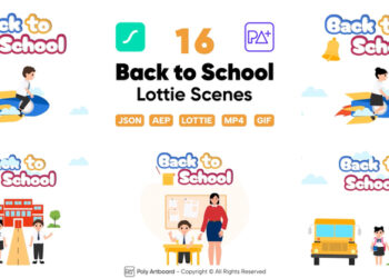VideoHive Back To School Lottie Scenes 47543609