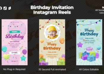 VideoHive Birthday Invitation Instagram Reels 47366291