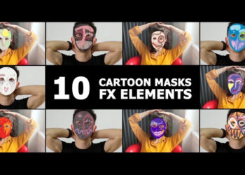 VideoHive Cartoon Masks | Premiere Pro MOGRT 47138040