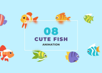 VideoHive Creative Fish 2D Character Animation Scene 47494410