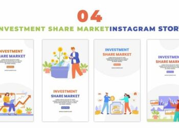 VideoHive Creative Share Market Investment Flat Character Instagram Story 47450624