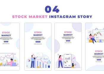 VideoHive Creative Stock Market Flat Character Instagram Story 47454061