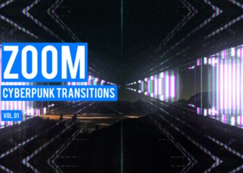 VideoHive Cyberpunk Zoom Transitions Vol. 01 47700376