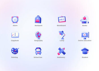 VideoHive Education - Gradient Icons 47728293