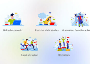 VideoHive Exercise While Studies - Flat Concepts 47721581