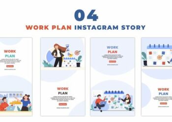 VideoHive Eye Catching Corporate Work Plan Character Instagram Story 47450391