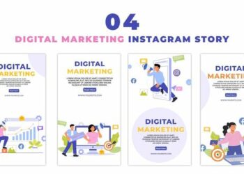 VideoHive Eye Catching Digital Marketing Flat Character Instagram Story 47454274