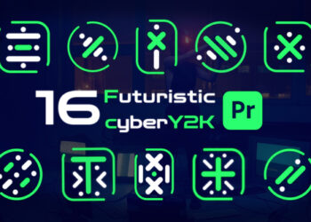 VideoHive Futuristic animated cyberY2K Designs For premiere pro 47587997