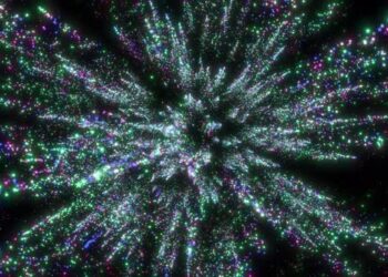 VideoHive Glowing Magic Colorful Stars Brust Animation On Outer Space. Stars Blast On Black Background. 47574827