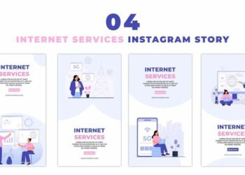 VideoHive Internet Services and User 2D Vector Instagram Story 47450335