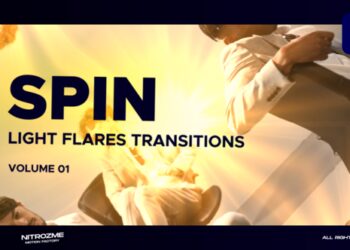VideoHive Light Flares Spin Transitions Vol. 01 for Premiere Pro 47398521