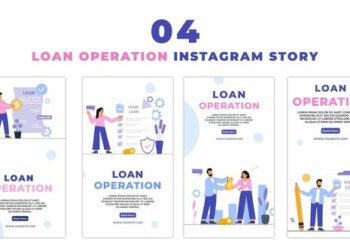 VideoHive Loan Operation 2D Character Instagram Story 47470576