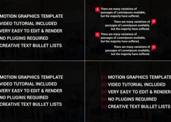VideoHive Modern Text Bullet Lists 47440759