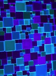 VideoHive Neon Blue Lights Cubes Background In 47551366