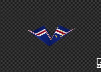 VideoHive Paper Airplane Of Cape Verde Flag V3 47547840