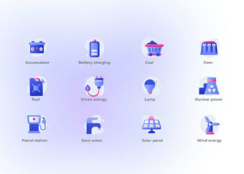 VideoHive Power and Energy - Gradient Icons 47731432