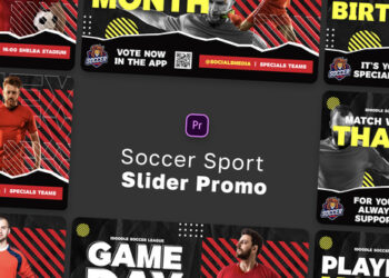 VideoHive Soccer Sports Slider Promo MOGRT 47455734
