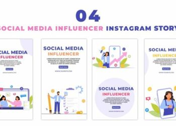 VideoHive Social Media Influencer Podcast Interviewer Flat Character Instagram Story 47455167