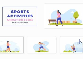 VideoHive Sports Activities Character Animation Scene 47352368