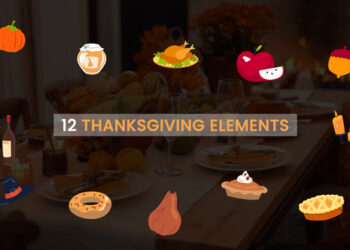 VideoHive Thanks Giving Food Elements Pack 47493944
