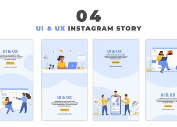 VideoHive UI and UX Design Flat Vector Instagram Story 47450369